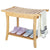 Natural bamboo non-slip shower chair bathroom Spa bath stool/storage rack is suitable for shower balcony
