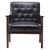 New Living Room Chair Retro Modern Furniture Black Fabric PU Upholstered Home Dining Chair For Bedroom Wooden Lounge Chair