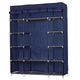 Non-woven Fabric Wardrobe Portable Closet Clothes Storage Clothing Organizer with 5-Layer 12-Compartmen(133x46x170cm) - US Stock