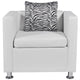 Nordic Bedroom Modern Armchair Artificial Leather  White Makeup Chair Coffee Tea Chair Living Room Furniture Sofa Discuss Chair