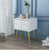 Nordic Bedside Table 1/2 Drawer  Bedroom Solid Wood Storage Iron Locker Light Luxury Small Cabinet Bedside Cabinet