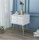 Nordic Bedside Table 1/2 Drawer  Bedroom Solid Wood Storage Iron Locker Light Luxury Small Cabinet Bedside Cabinet