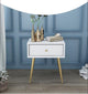 Nordic Bedside Table 1/2 Drawer  Bedroom Solid Wood Storage Iron Locker Light Luxury Small Cabinet Bedside Cabinet