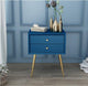 Nordic Bedside Table 1/2 Drawer  Bedroom Solid Wood Storage Iron Locker Light Luxury Small Cabinet Bedside Cabinet