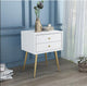 Nordic Bedside Table 1/2 Drawer  Bedroom Solid Wood Storage Iron Locker Light Luxury Small Cabinet Bedside Cabinet