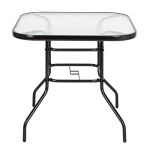 Outdoor Dining Table Square / Round Toughened Glass Table Yard Garden Glass Table for home