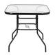 Outdoor Dining Table Square / Round Toughened Glass Table Yard Garden Glass Table for home
