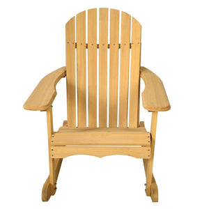 Outdoor Yellow Rocking Chair Garden Furniture High Quality Modern Solid Fir Rocking Chair with Wide Armrests HW50297