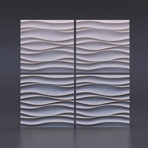 Plastic Molds Plastic forms, plastic 3D decorative wall panels "Wave Atlantic" for gypsum, Price for 1pcs unique design