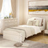 Platform Twin Bed Frame with Storage Drawer and Wood Slat Support No Box Spring Needed 100% Pine Wood Stable With Drawer