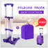 Portable Travel Trailer Aluminum Alloy Car Folding Luggage Cart Household Car Luggage Cart Shopping Trolley Trunk Trailer 40KG