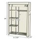 Portable Wardrobe with Zipper Cloth Cabinet Closet Storage Organizer Non-woven Clothes Rack Dustproof DIY Home Bedroom Furniture