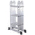 Practical 12-Step Joints Aluminum Folding Ladder Silver Household Folding Ladders Do Not Occupy A Place