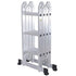 Practical 12-Step Joints Aluminum Folding Ladder Silver Household Folding Ladders Do Not Occupy A Place