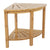 Premium Bamboo Corner Shower Stool Bathroom Chair with Shelf Shower Bathing Organizer