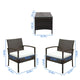 Rattan Chairs Living Room Modern Sectional Sofa Set Outdoor Garden Single Seat Accent Chair With Tea Table SKU07696238