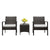Rattan Chairs Living Room Modern Sectional Sofa Set Outdoor Garden Single Seat Accent Chair With Tea Table SKU07696238
