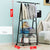 Removable Bedroom Hanging Clothes Rack with Wheels Floor Standing Coat Rack Multi-function Modern Triangle Coat Wardrobe Hanger