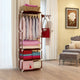Removable Bedroom Hanging Clothes Rack with Wheels Floor Standing Coat Rack Multi-function Modern Triangle Coat Wardrobe Hanger