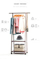 Removable Bedroom Hanging Clothes Rack with Wheels Floor Standing Coat Rack Multi-function Modern Triangle Coat Wardrobe Hanger