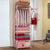 Removable Bedroom Hanging Clothes Rack with Wheels Floor Standing Coat Rack Multi-function Modern Triangle Coat Wardrobe Hanger