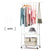 Removable Bedroom Hanging Clothes Rack with Wheels Floor Standing Coat Rack Multi-function Modern Triangle Coat Wardrobe Hanger