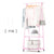 Removable Bedroom Hanging Clothes Rack with Wheels Floor Standing Coat Rack Multi-function Modern Triangle Coat Wardrobe Hanger