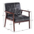 Retro Modern Armchair Leather Upholstery Lounge Chair Living Room Bedroom Chair SKU86779733