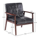Retro Modern Armchair Leather Upholstery Lounge Chair Living Room Bedroom Chair SKU86779733