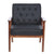 Retro Modern Fabric Upholstered Wooden Lounge Chair Gray【75x69x84CM】Living Room Chairs 3 Colors Antique Sofa
