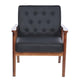 Retro Modern Fabric Upholstered Wooden Lounge Chair Gray【75x69x84CM】Living Room Chairs 3 Colors Antique Sofa