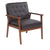 Retro Modern Fabric Upholstered Wooden Lounge Chair Multicolor Living Room Chair