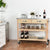 Rolling Kitchen Trolley Cart Island with Stainless Steel Countertop Simple 2 Drawers 1 Towel Rack Home Kitchen Cart HW60457