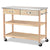 Rolling Kitchen Trolley Cart Island with Stainless Steel Countertop Simple 2 Drawers 1 Towel Rack Home Kitchen Cart HW60457