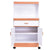 Rolling Microwave Stand Cabinet with Drawer and Two Doors Modern Living Room Cabinets HW56196
