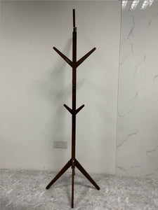 SHEVOX Bamboo Tree Coat Rack Free Standing Hat Hanger with 4 Tiers Hooks Solid Feet Modern Clothes Organizer Shelves for Storage