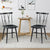 Set of 2 Armless Cross Elegant Chic Back Kitchen Dining Side Chairs Ergonomic Backrest Superior Steel Plastic Foot Pads HW59475