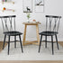Set of 2 Armless Cross Elegant Chic Back Kitchen Dining Side Chairs Ergonomic Backrest Superior Steel Plastic Foot Pads HW59475