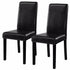 Set of 2 Contemporary Dining Chairs High Quality Modern Durable Wooden Frame Half-PU-leather Fabric Dining Room Chairs HW51327