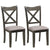 Set of 2 Dining Chair Rubber Wooden Cushioned Seat Chairs Dining Room Modern HW58976