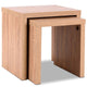 Set of 2 Nesting Wooden Coffee End Table High Quality Chic Minimalist Modern Prevent Scratches Pads Side Table HW58203