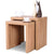 Set of 2 Nesting Wooden Coffee End Table High Quality Chic Minimalist Modern Prevent Scratches Pads Side Table HW58203
