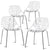 Set of 4 Dining Birch Sapling Accent Armless Side Chairs Morden Steel Ergonomic Design Home Dining Room Chairs HW59405-4