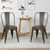 Set of 4 Stackable Metal Wood Dining Chair Heavy-load Iron Frame 4 Rubber Feet heavy-load Iron Frame and Stable Legs HW58611