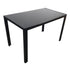 Simple Assembled Tempered Glass & Iron Dinner Table Black (only Table ，The stool needs to place another order)