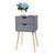 Solid Color End Table Nightstand Storage Wood Bedroom Table 2 Drawers Durable Sturdy Nightstand Fashion Business Style JJ0024