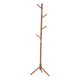 Solid Wood Coat Rack, Lacquered Pine Hat and Coat Rack with 8 Hooks-Living Room and Bedroom Clothes Hanger