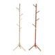 Solid Wood Coat Rack, Lacquered Pine Hat and Coat Rack with 8 Hooks-Living Room and Bedroom Clothes Hanger