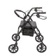 Steel & Nylon Walker with Wheels Black & Blue wheelchair for old people chair with 4 wheels