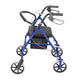 Steel & Nylon Walker with Wheels Black & Blue wheelchair for old people chair with 4 wheels
